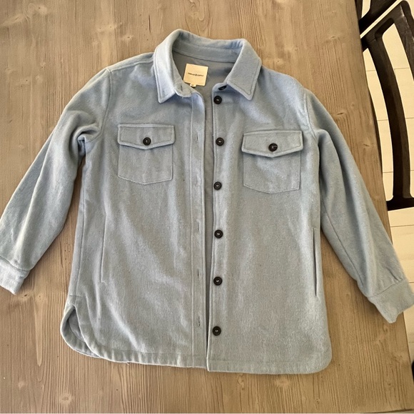NWOT- THREAD & SUPPLY- Shirt Jacket in sky blue size L - Picture 10 of 10